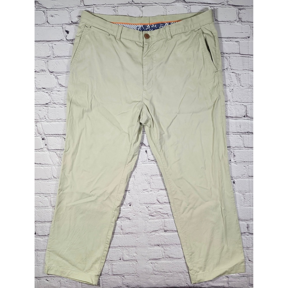 Tommy Bahama Boracay Chino Pants Mens 36x34 Khaki Cotton Tencel Stretch Straight